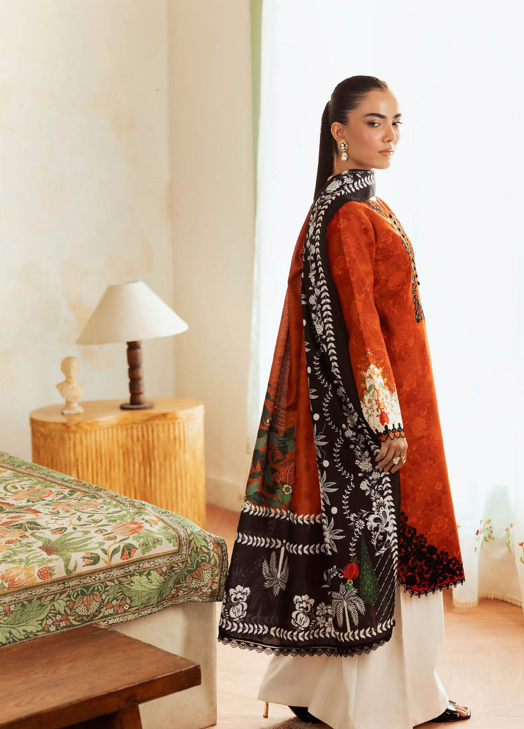 Nissa Floral Symphony by Rajbari Embroidered Marina Suits Unstitched 3 Piece RB25NM D-06 - Winter Collection