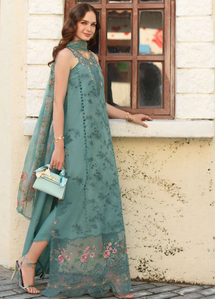 Noor Luxe by Saadia Asad Unstitched Embroidered Lawn 3 Piece Suit SA26UNL D-5B - Summer Collection