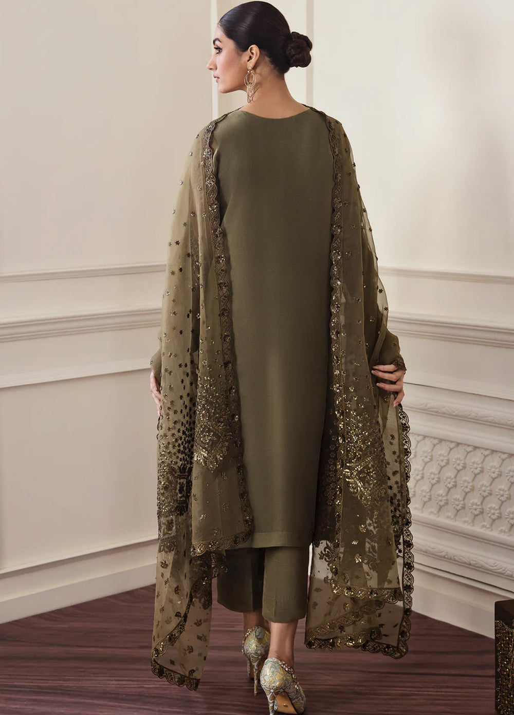 Chantelle by Baroque Unstitched Embroidered Chiffon 3 Piece Suit BQ26UFC BQU-PR-D295 - Festive Collection