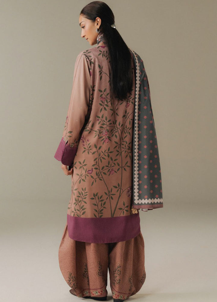 Coco by Zara Shahjahan Prints Unstitched Linen Suits 3 Piece CZS25PW Sienna Field D-4B - Winter Collection
