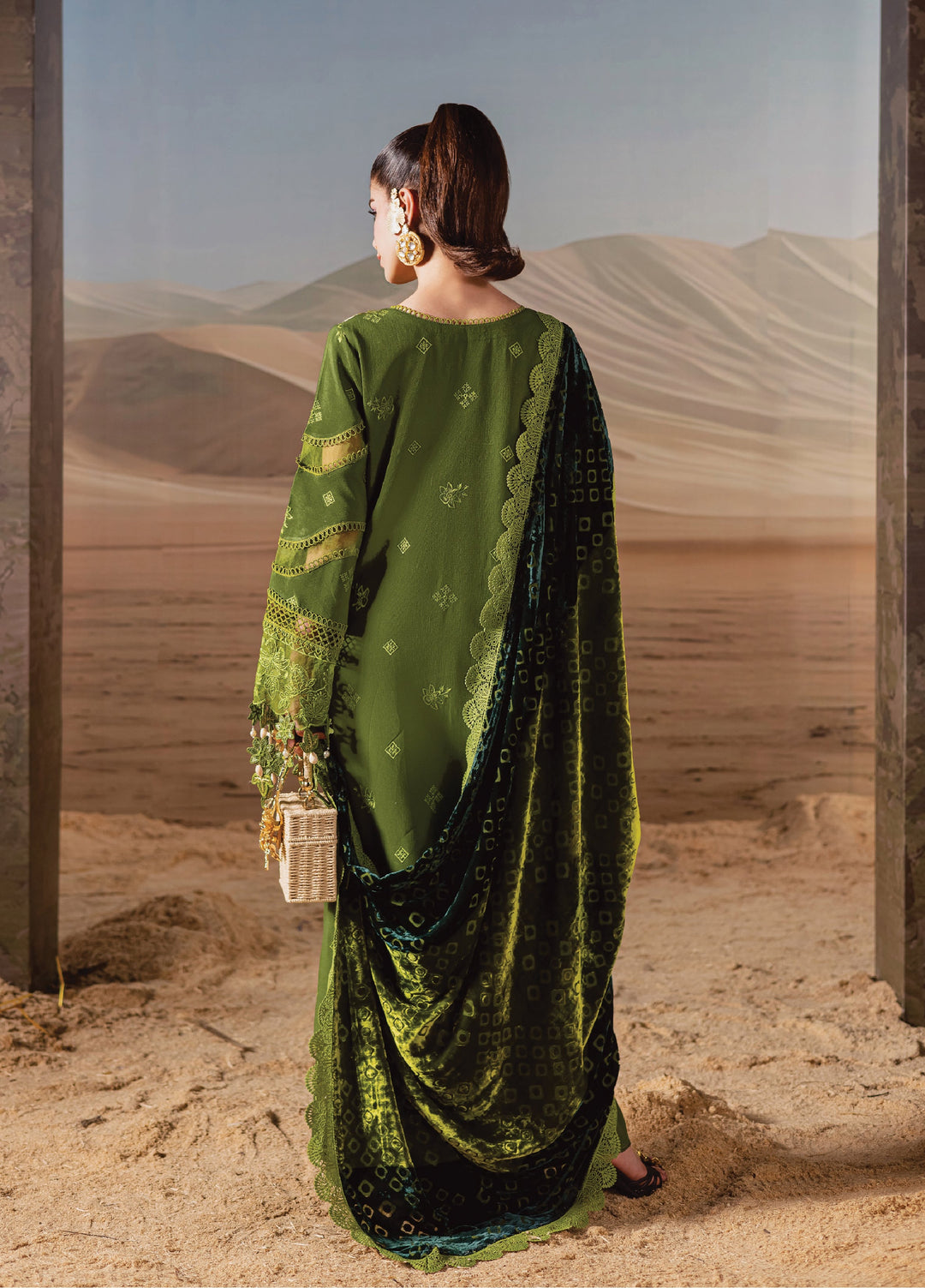 Amelia by Mahnur Unstitched Luxury Cotrai Embroidered 3 Piece Suits MN25AL AM-012 - Winter Collection