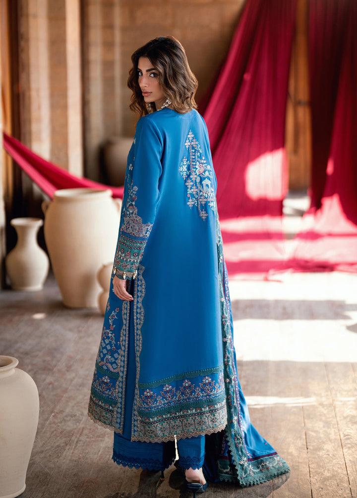 Shades Of Winter by Florent Unstitched Marina Twill Embroidered Suits 3 Piece FL25SW FL-3B - Winter Collection
