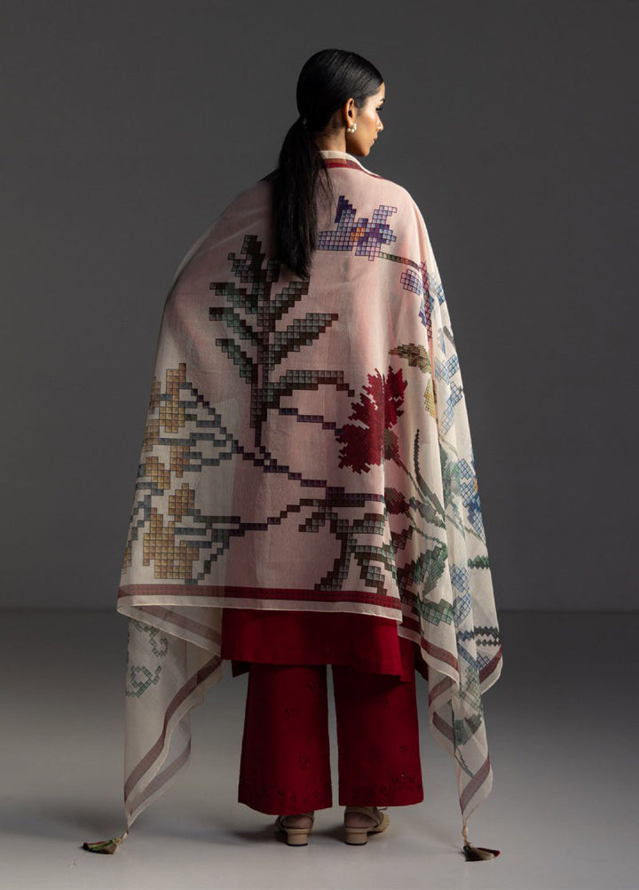 Coco by Zara Shahjahan Unstitched Embroidered Lawn 3 Piece Suit CZS26UL SUNE-10A - Summer Collection