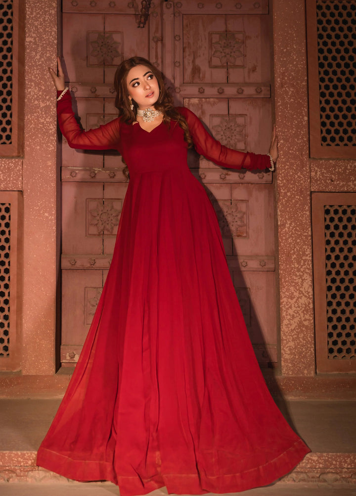 Aura by Haniumaimaz RTW Embroidered Chiffon 2 Piece Suit HUM26RCA SOHA - Festive Collection