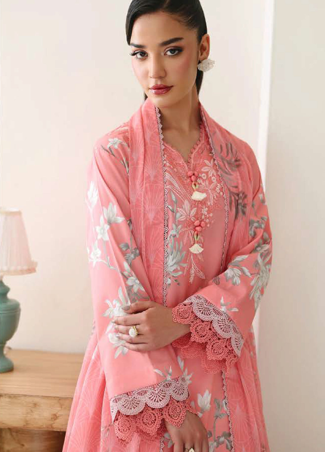 Eclat Garden by Roheenaz Unstitched Printed Lawn 3 Piece Suit RN26UEL Azalea Grace - Summer Collection