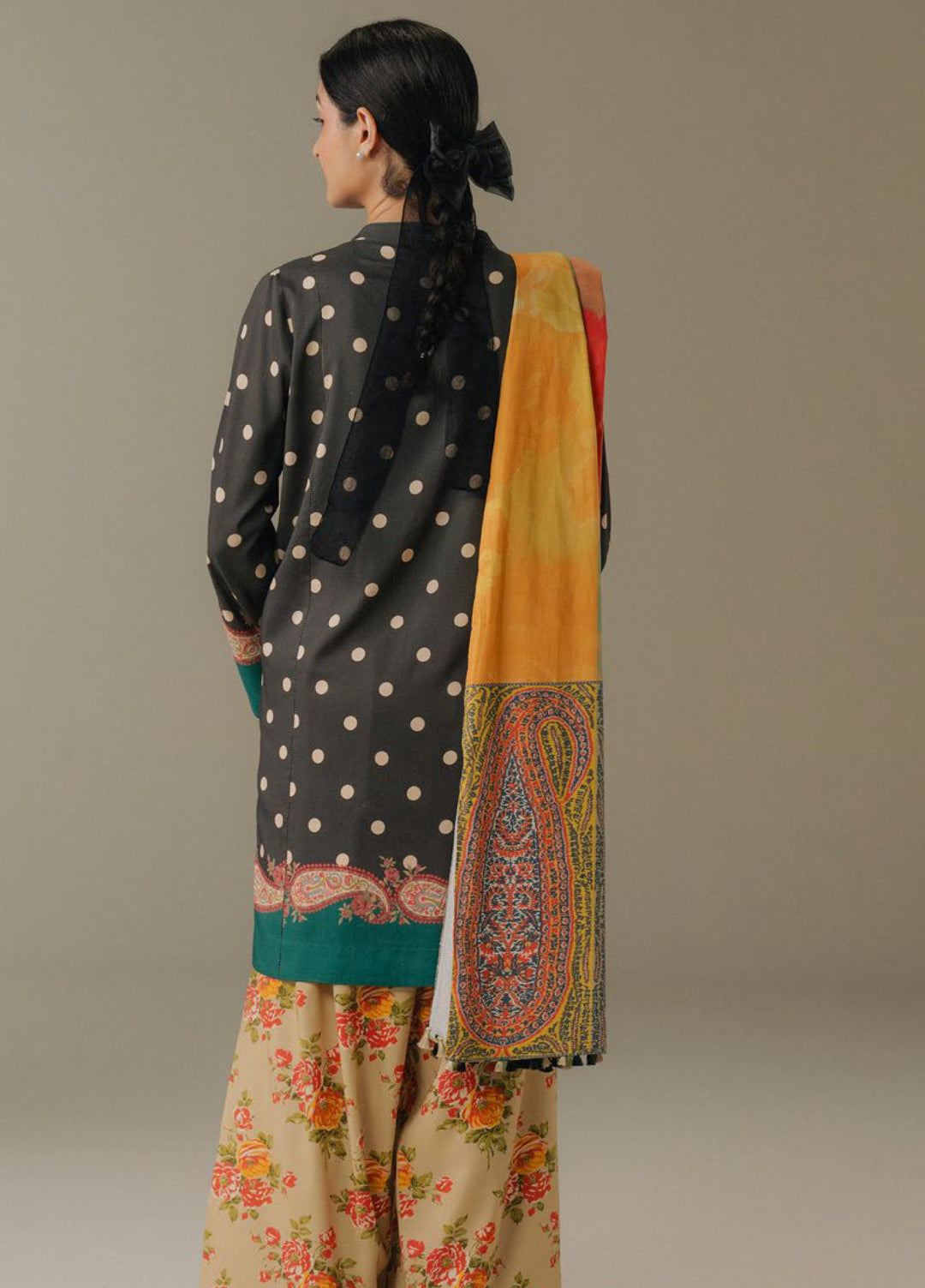 Coco by Zara Shahjahan Prints Unstitched Linen Suits 3 Piece CZS25PW Paper Moon D-3A - Winter Collection