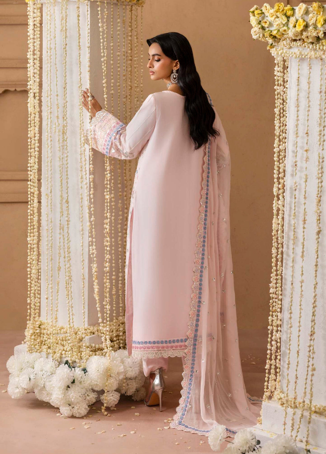 Shehrzadi by Emaan Adeel Unstitched Embroidered Chiffon 3 peice EA25SC Gulrez - Formals Collection