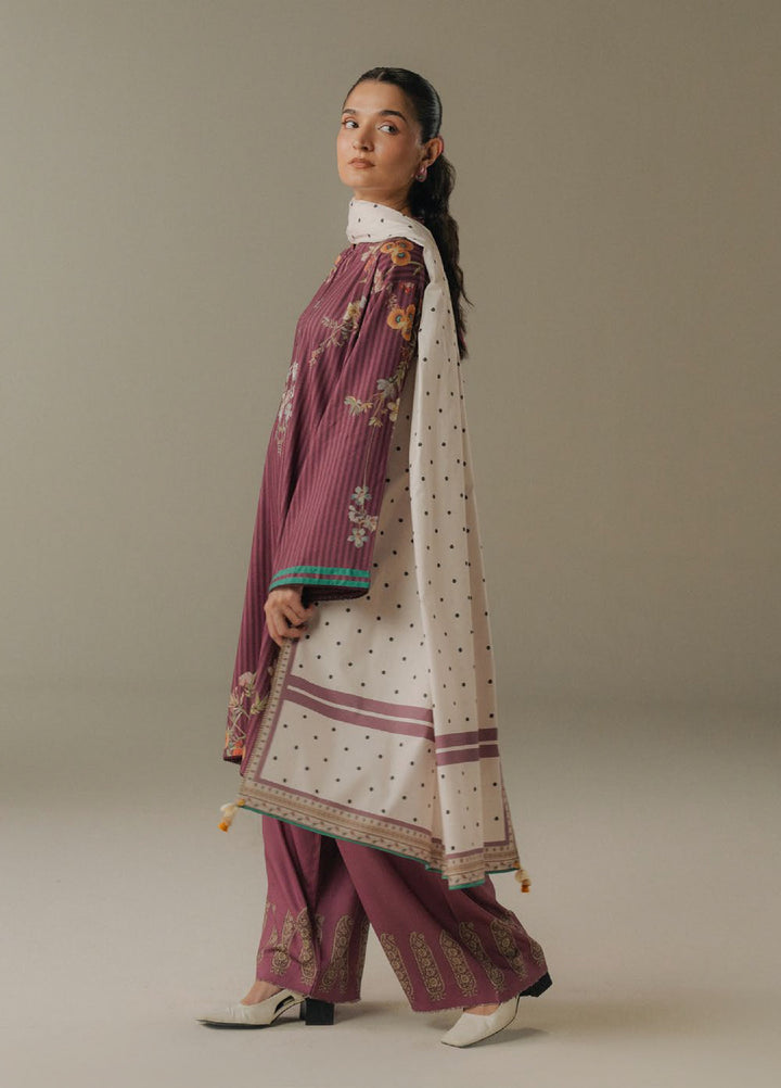 Coco by Zara Shahjahan Prints Unstitched Linen Suits 3 Piece CZS25PW Amber Days D-1A - Winter Collection