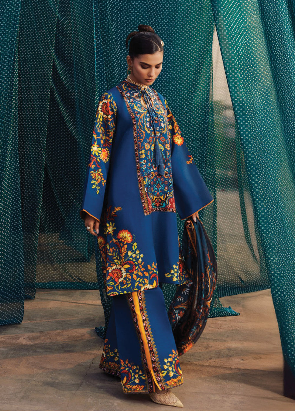 Aik Roz by Aik Atelier Unstitched Khaddar Printed Suits 3 Piece AIK25RK Look 03 - Winter Collection