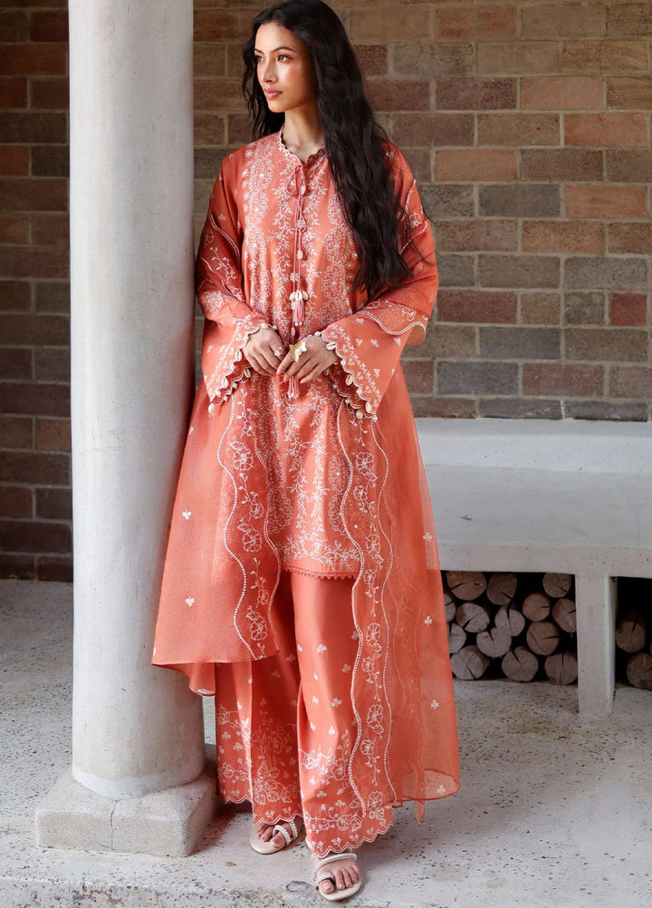 Cross Stitch Unstitched Embroidered Lawn 3 Piece Suit CS26ULE Amber Mist - Eid Collection