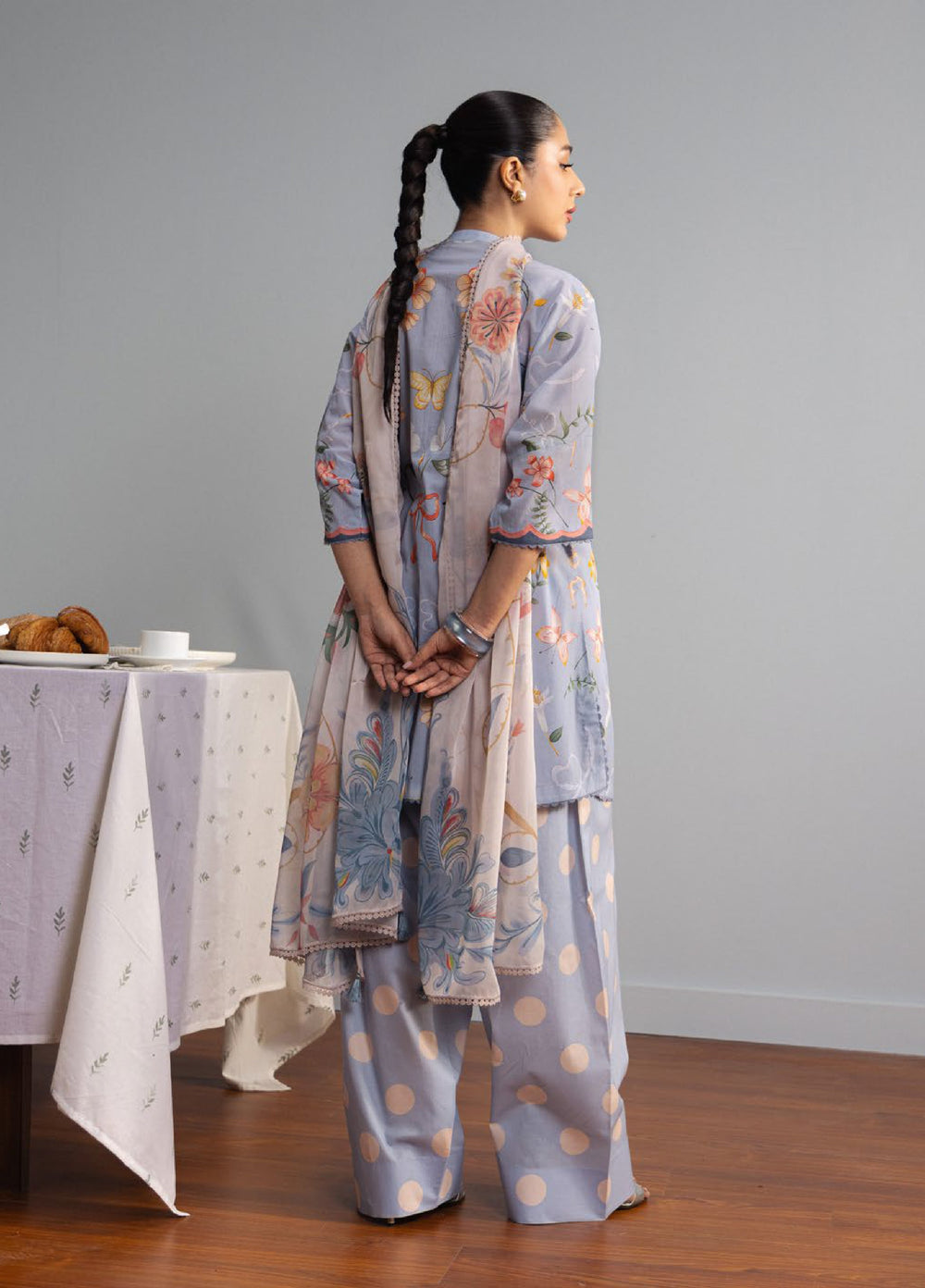 Coco by Zara Shahjahan Unstitched Printed Lawn 3 Piece Suit CZS26ULV YUKI-8B - Summer Collection