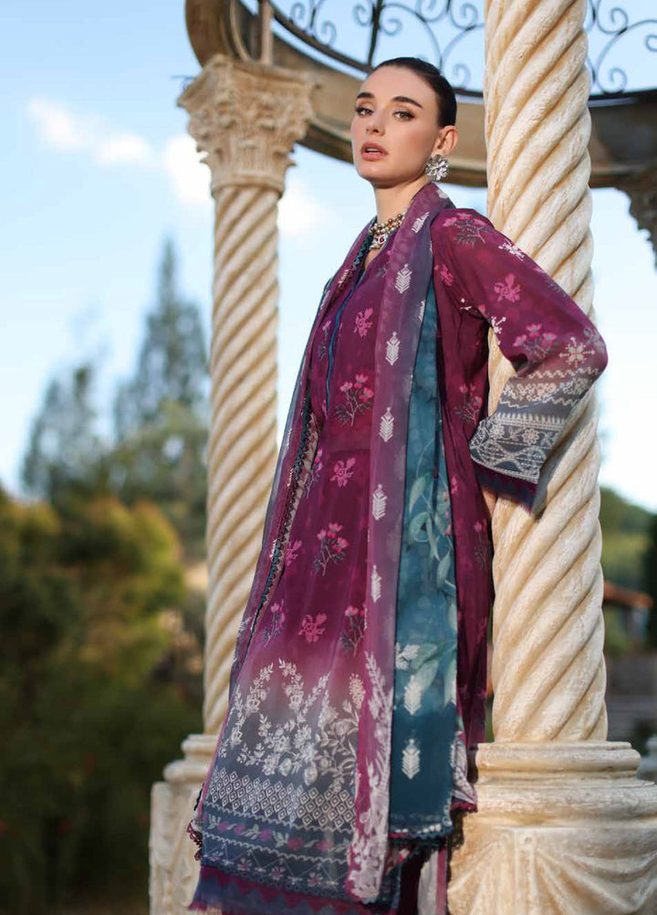 Signature Prints by Nureh Unstitched Embroidered Swiss Lawn 3 Piece Suit NU26SSL SP-197 - Festive Collection