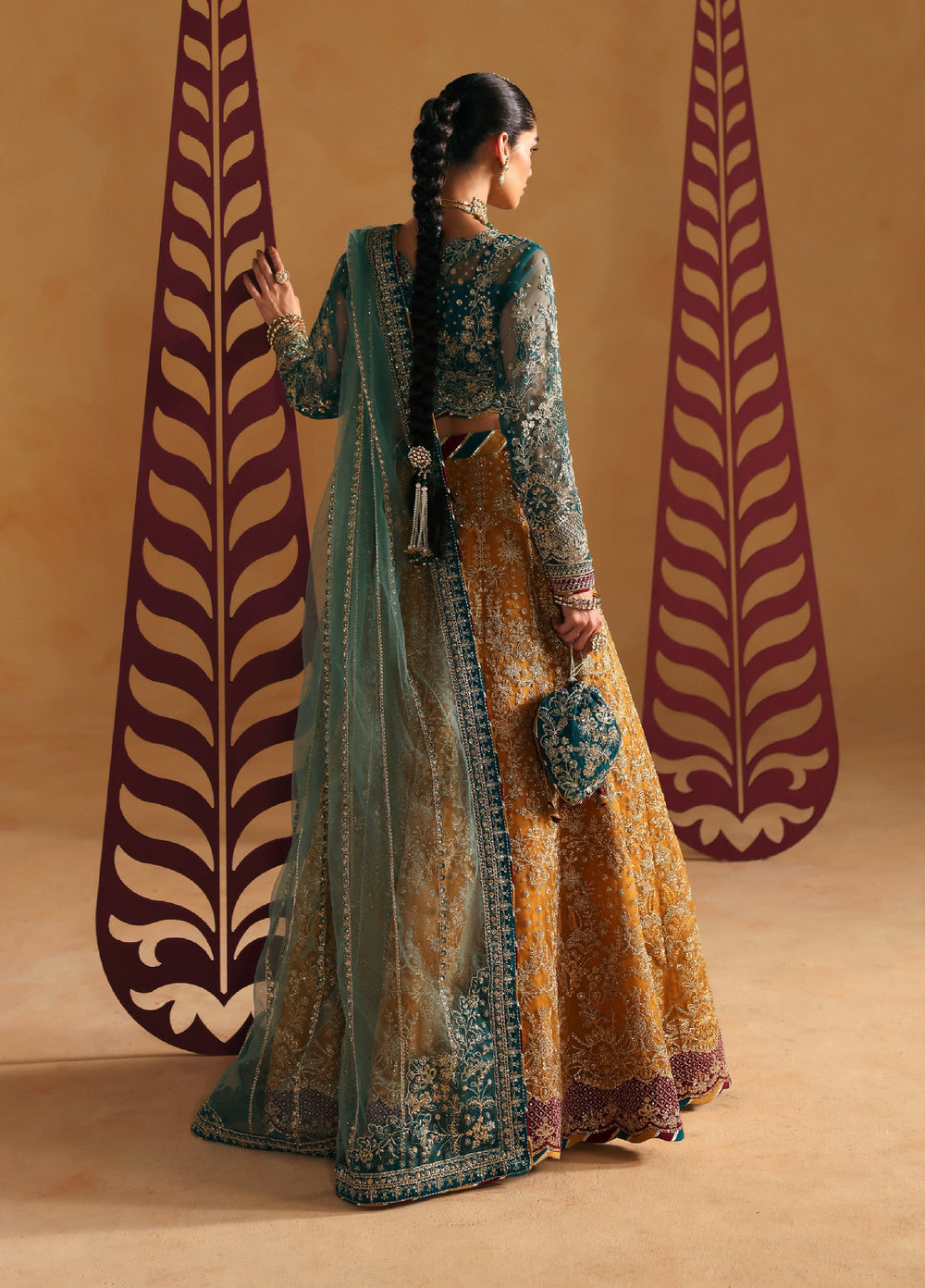 Gulaal Unstitched Embroidered Organza Suits 3 Piece GL25UW ZOIA-WU-09 - Wedding Collection