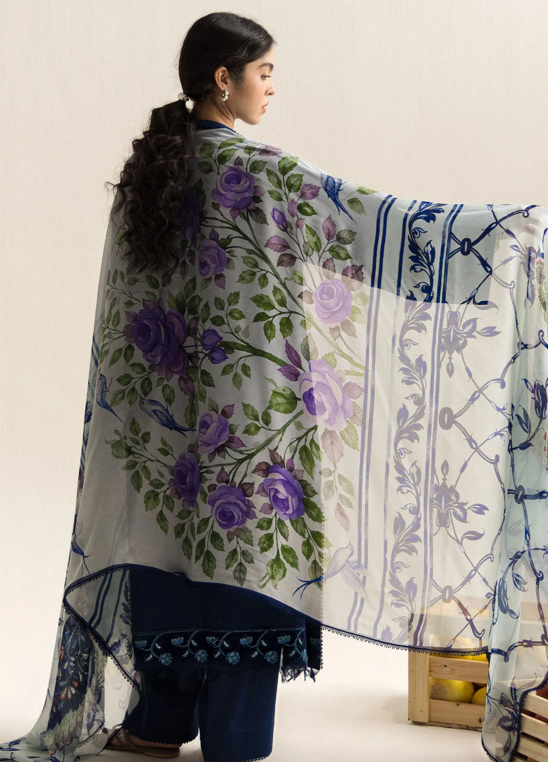Coco by Zara Shahjahan Unstitched Embroidered Lawn 3 Piece Suit CZS26UCLP SOREN-9A - Eid Collection