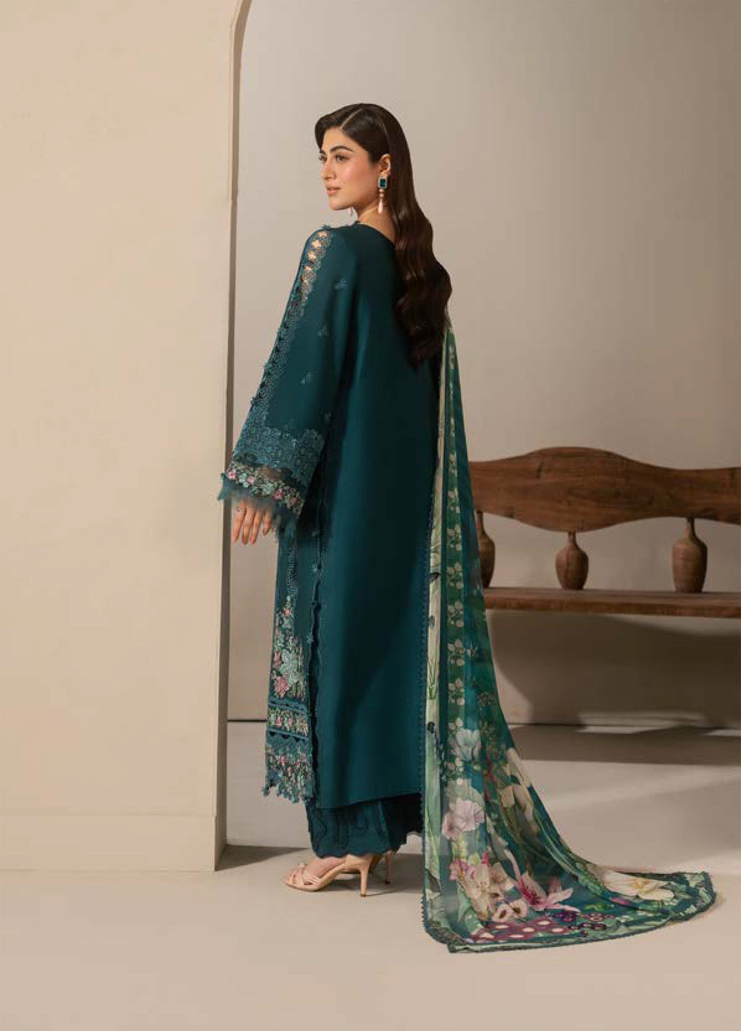 E-Craft by Elaf Unstitched Printed Lawn 3 Piece Suit EHC-2A Moss - Casual Collection