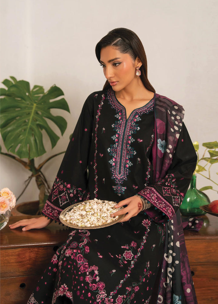 Lamhay by Seran Unstitched Embroidered Lawn 3 Piece Suit SN26ULL D1-Zahr - Eid Collection