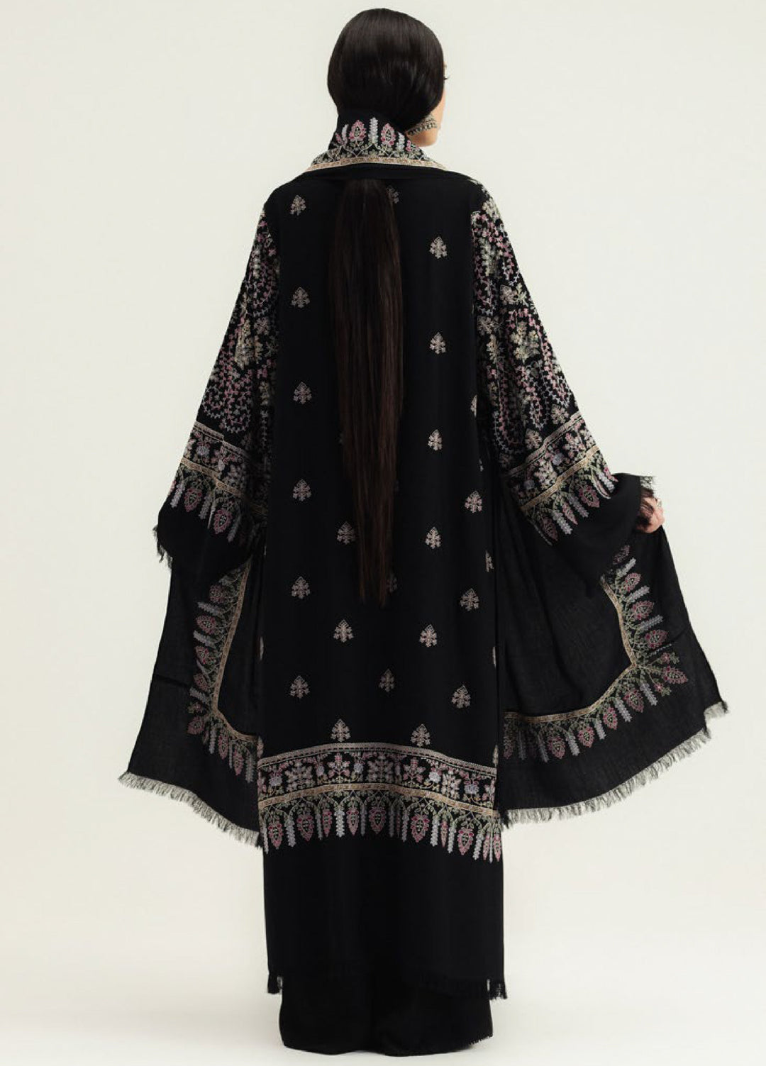 Zara Shahjahan Unstitched Winter Marina Embroidered Suits 3 Piece CZS25WC D2-Shahgul - Winter Collection