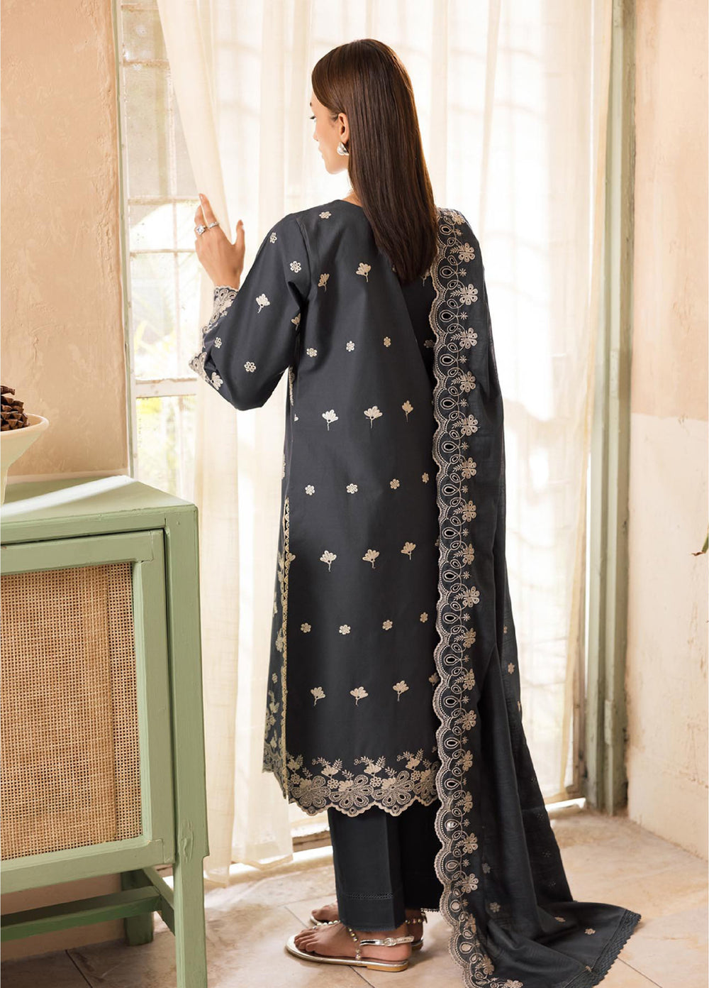 Nissa by Rajbari Unstitched Chikankari Embroidered Lawn 3 Piece Suit RB26UNCL D-1 - Summer Collection