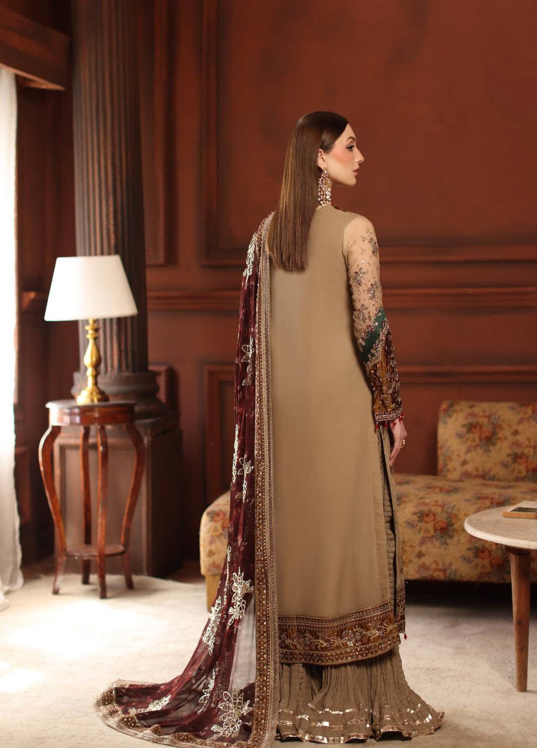 Alfaaz By Nureh Festive Unstitched Chiffon Embroidered 3 Piece Suits NU25AF NL-91 - Festive Collection