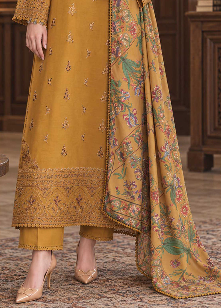 Noor by Saadia Asad Unstitched Embroidered Linen 3 Piece Suit SA26UNL D4 B - Winter Collection