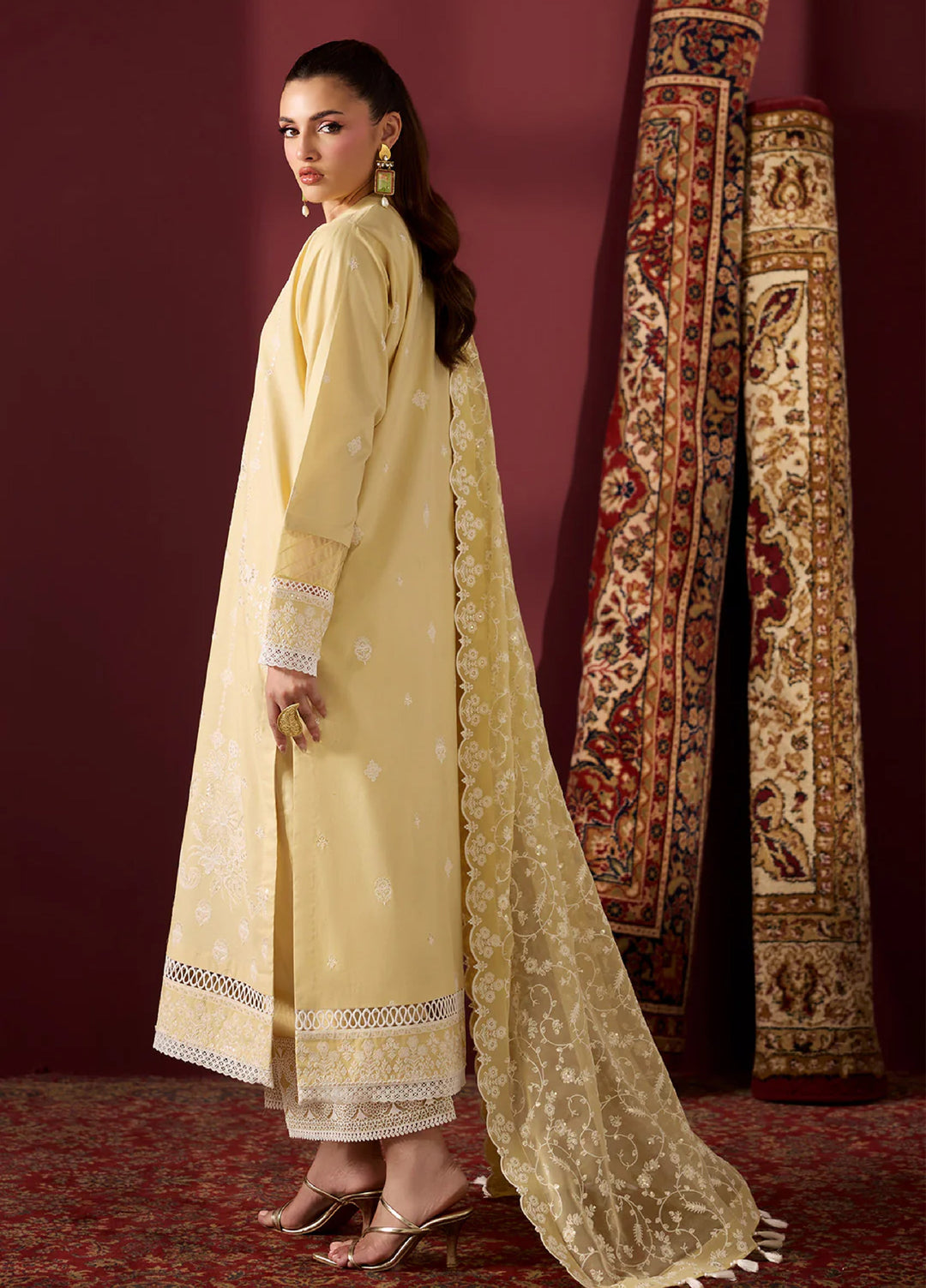 Alizeh Fashion Unstitched Embroidered Lawn 3 Piece Suit AF26ULE AF-EL-7061-MELLOW - Summer Collection