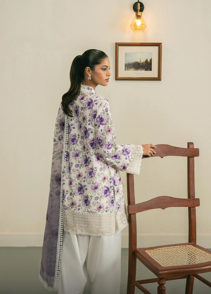 Zephyr by Ayzel Unstitched Lawn Embroidered 3 Piece Suit AAF26UZ D-7 Yara - Summer Collection