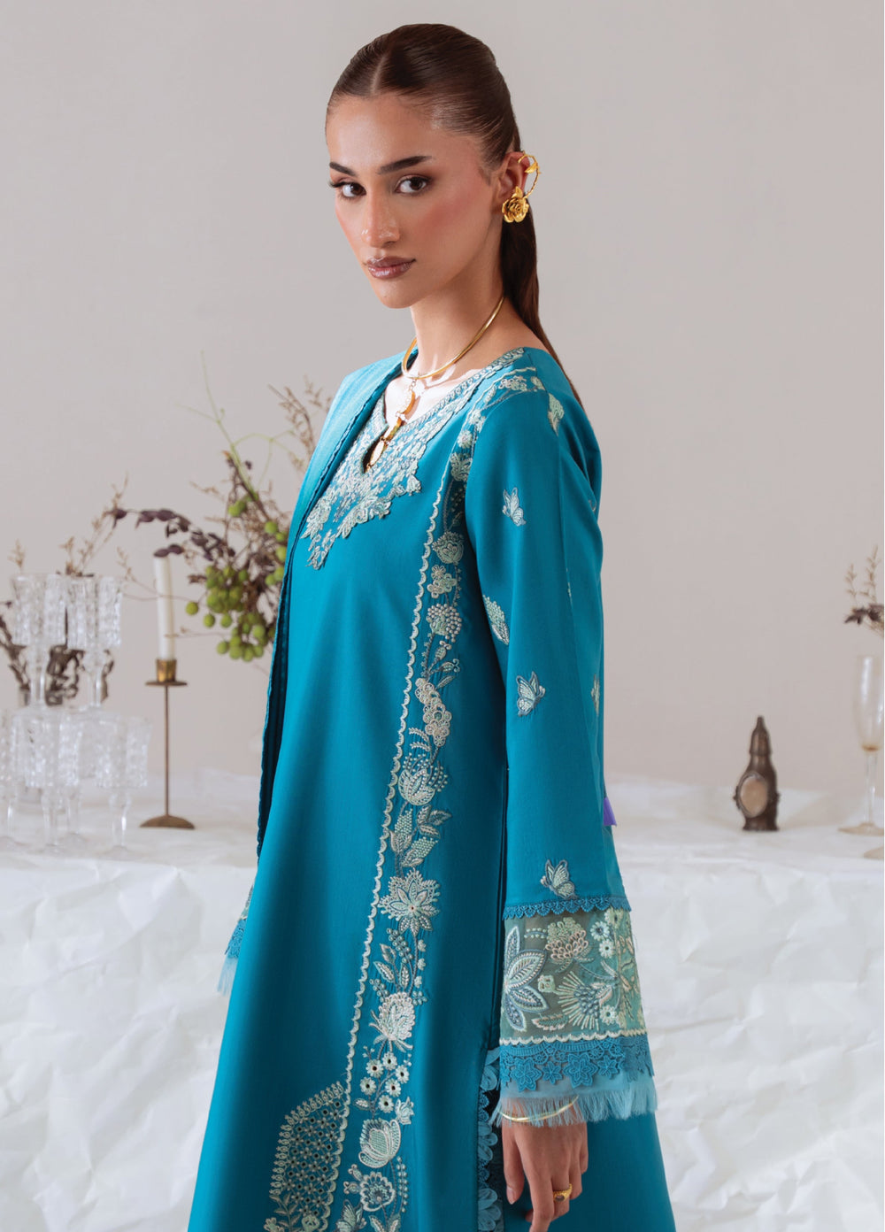 Miraal By Aabyaan Embroidered Chikankari Suits Unstitched 3 Piece ABY25MV D-AV-03-Nehal - Winter Collection