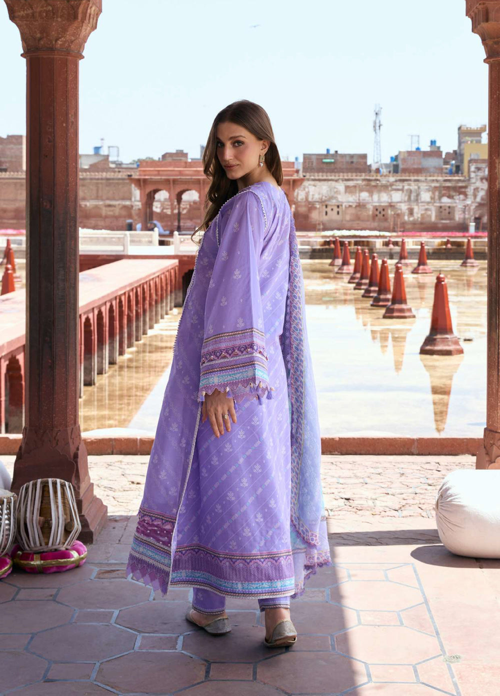 Angan by Kahf Unstitched Printed Lawn 3 Piece Suit KHF26ULA NAJAM KPS-6A - Festive Collection