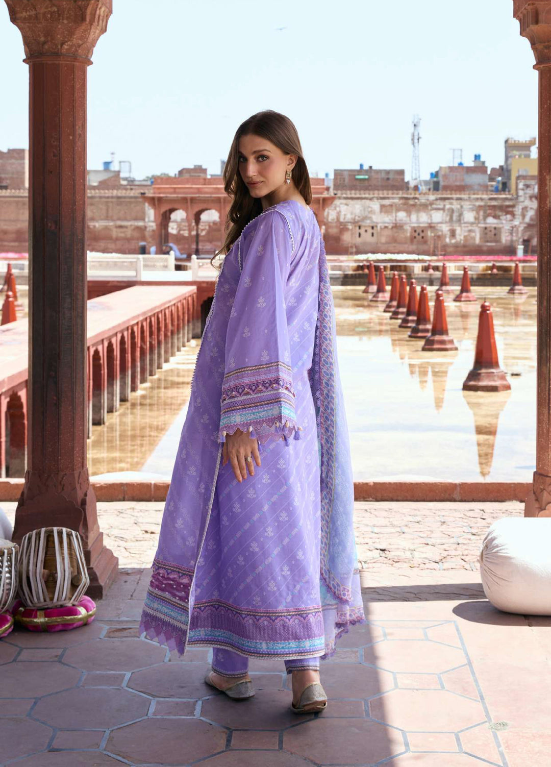 Angan by Kahf Unstitched Printed Lawn 3 Piece Suit KHF26ULA NAJAM KPS-6A - Festive Collection
