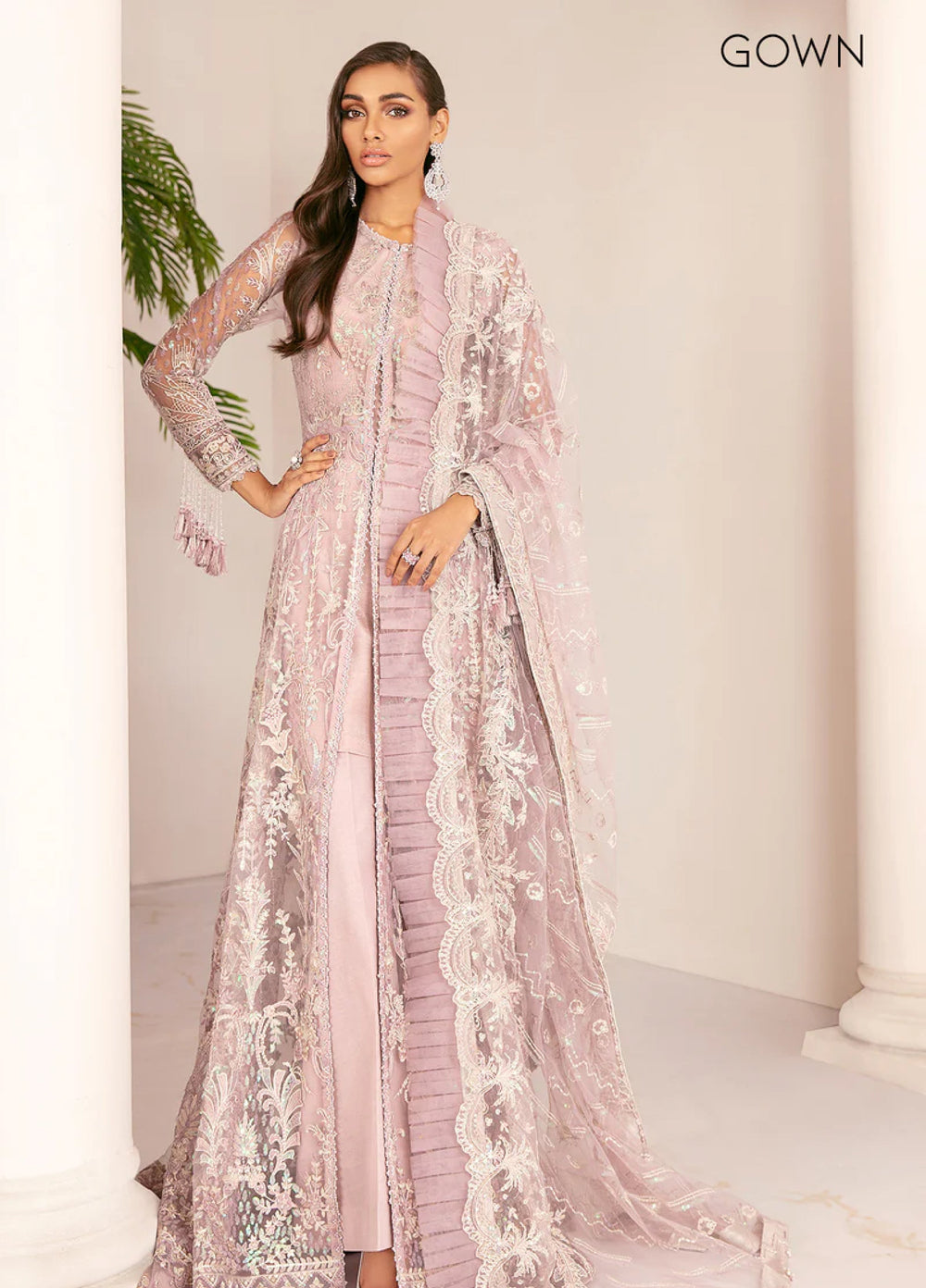 Chantelle by Baroque Unstitched Embroidered Net 3 Piece Suit BQ26UFC BQU-CH08-D01 - Festive Collection