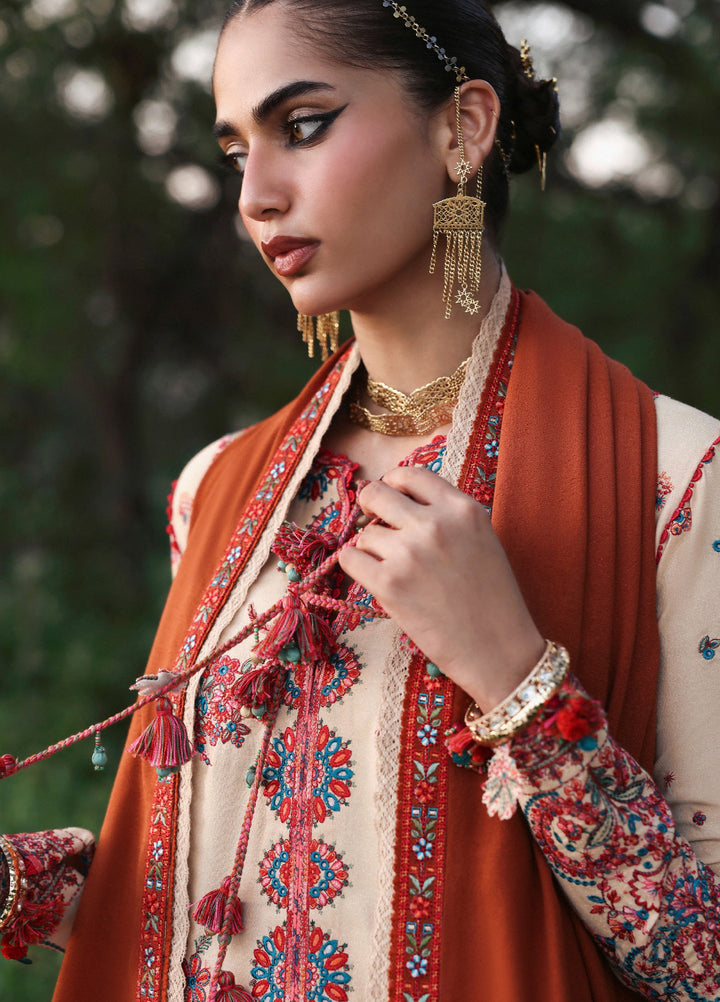 Hussain Rehar Unstitched Karandi Winter Embroidered Suits 3 Piece HRR25K Riva - Winter Collection