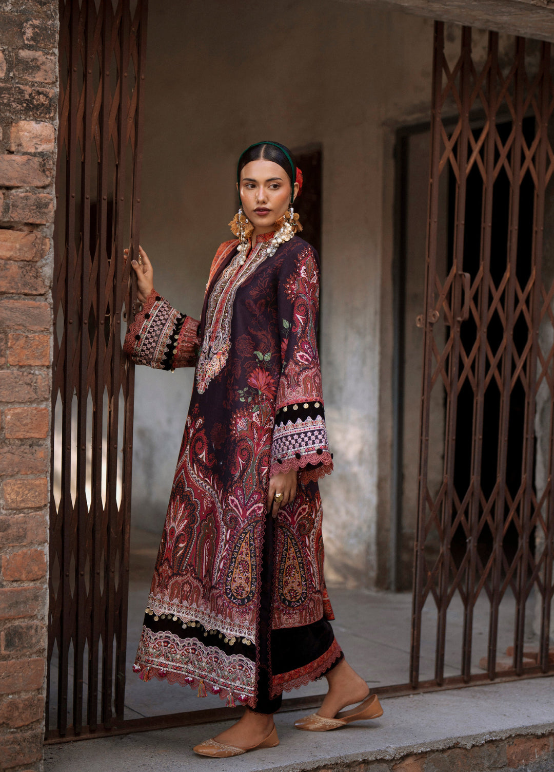AJR Sard Shaam Embroidered Unstitched Khaddar Suits 3 Piece AJR25SS AJRW-07 NAQSH - Winter Collection
