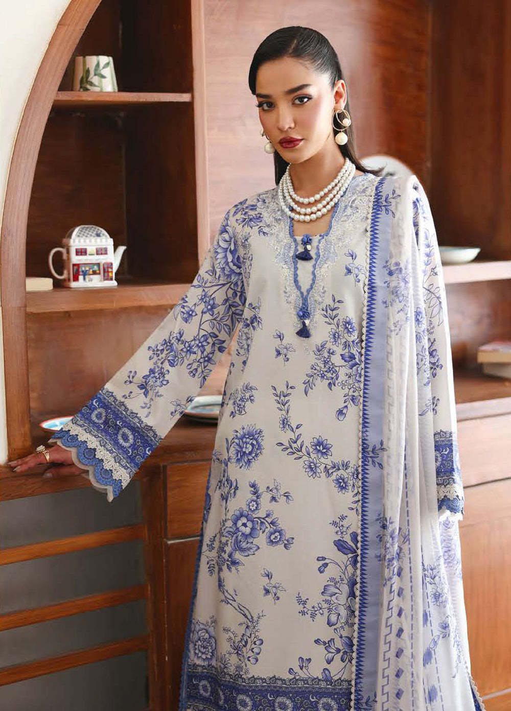 Eclat Garden by Roheenaz Unstitched Printed Lawn 3 Piece Suit RN26UEL Lilac Bloom - Summer Collection