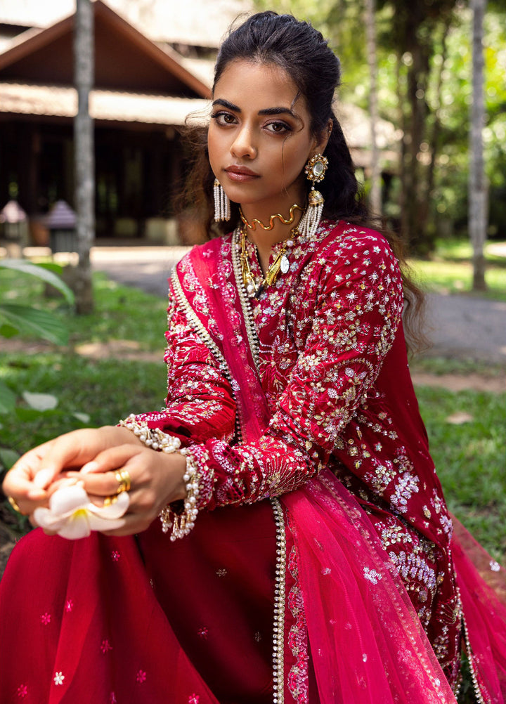 Saira Rizwan Unstitched Raw Silk Embroidered Suits 3 Piece SR25UF SRF25-01 Golnar - Festive Collection