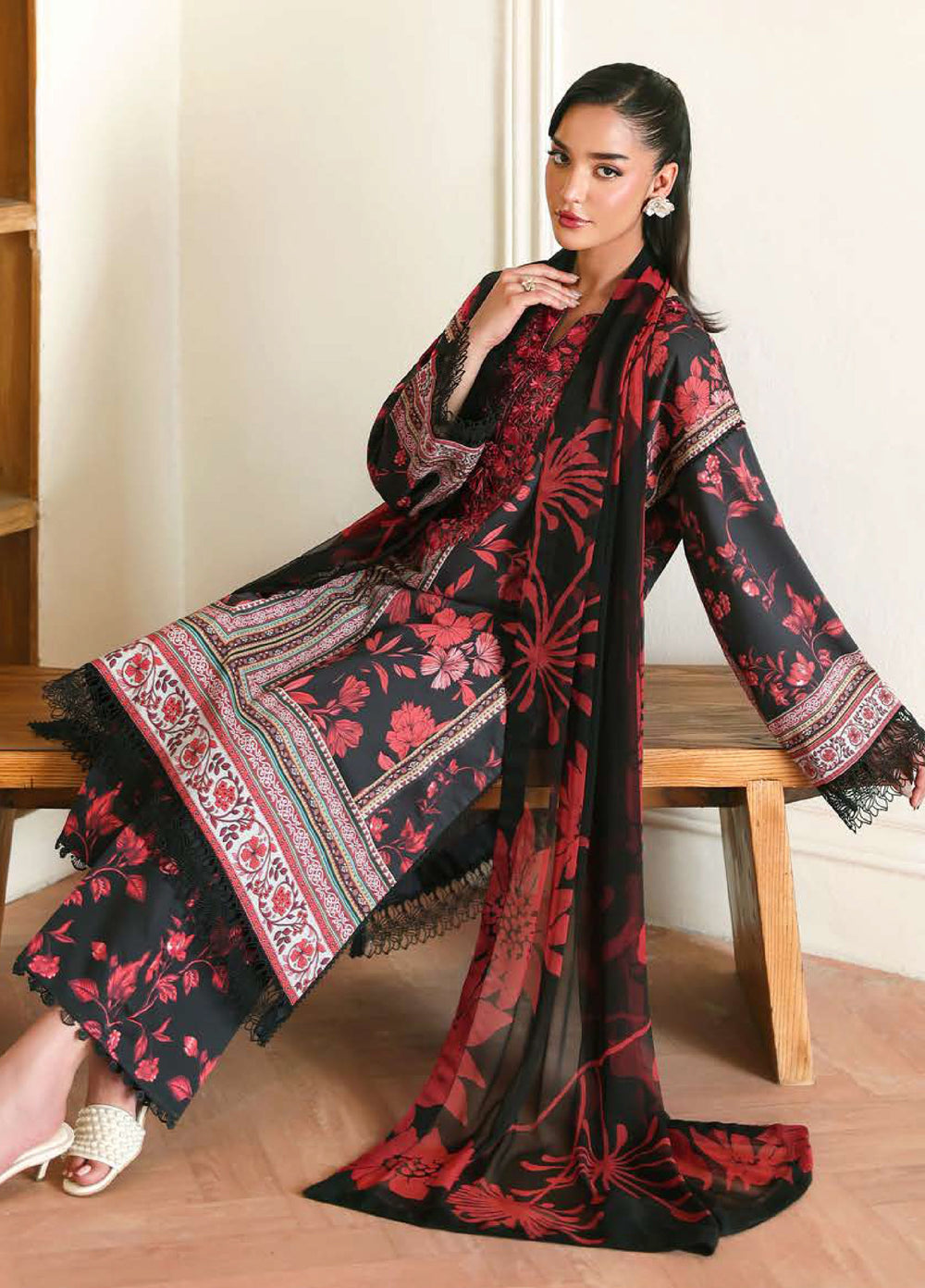 Eclat Garden by Roheenaz Unstitched Printed Lawn 3 Piece Suit RN26UEL Iris Garden - Summer Collection
