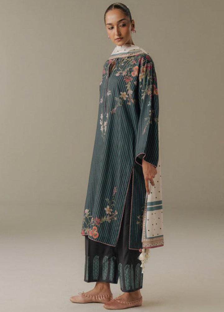 Coco by Zara Shahjahan Prints Unstitched Linen Suits 3 Piece CZS25PW Amber Days D-1B - Winter Collection