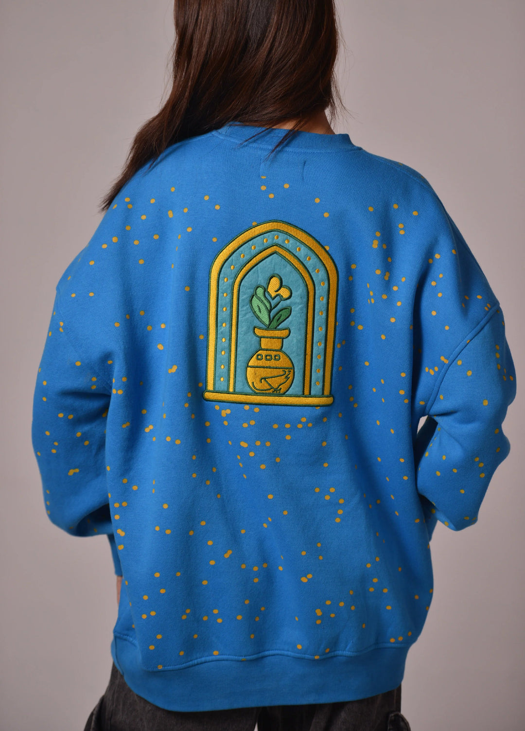 Movement Unisex Western 1 Piece Printed Fleece Peacock Atlas Sweat-shirt - Winter Collection