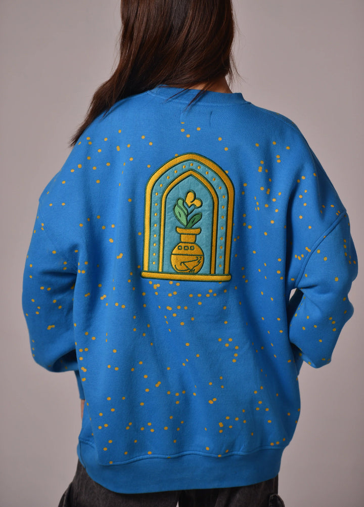 Movement Unisex Western 1 Piece Printed Fleece Peacock Atlas Sweat-shirt - Winter Collection