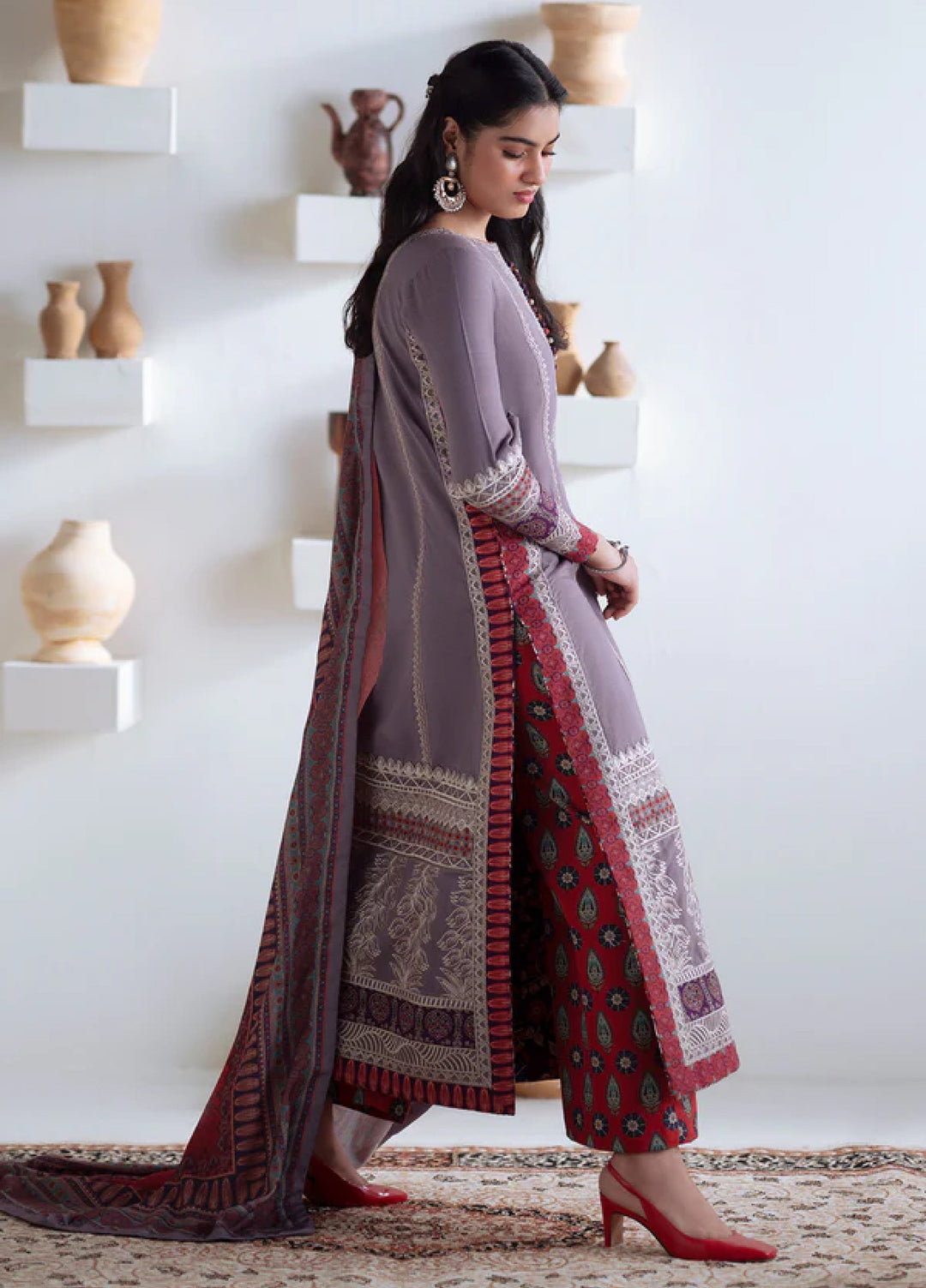 Noore by Freesia Unstitched Khaddar Embroidered Suits 3 Piece FRE25NW FSU-5672 Zalaan - Winter Collection