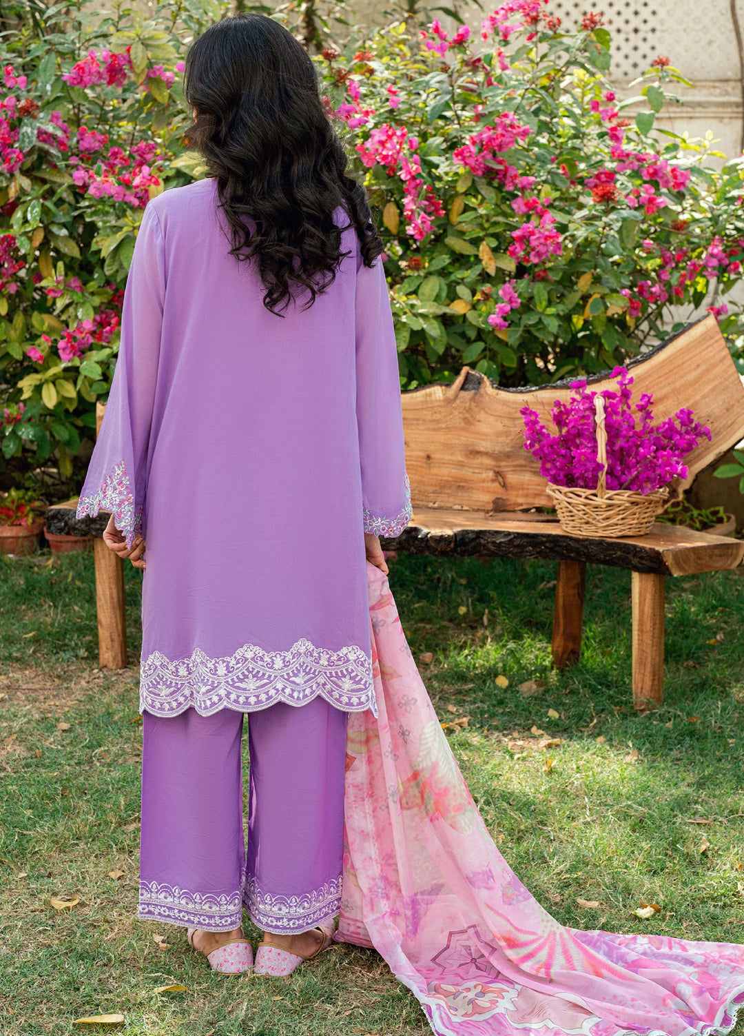 Lamhay by Dhanak Pret Swiss Voile 3 Piece DHN26PSV DC-2577 - Summer Collection