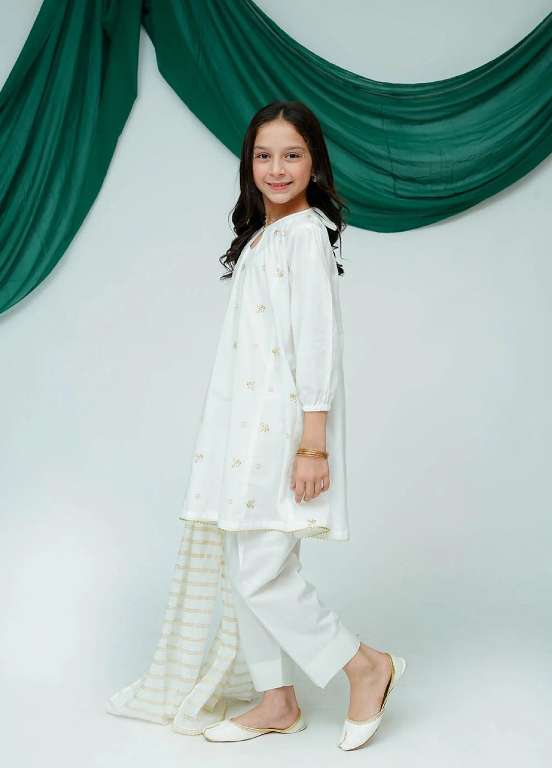 Senorita Girls RTW Solids Cotton 3 Piece Suit KAD-03508 - Casual Collection