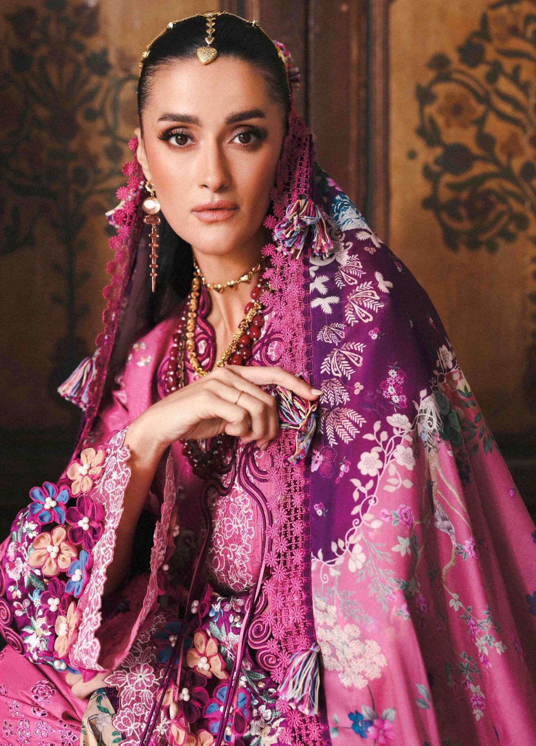 Reine by Republic Womenswear Unstitched Embroidered Luxury Lawn 3 Piece Suit RW26UTL D-08A - Eid Collection