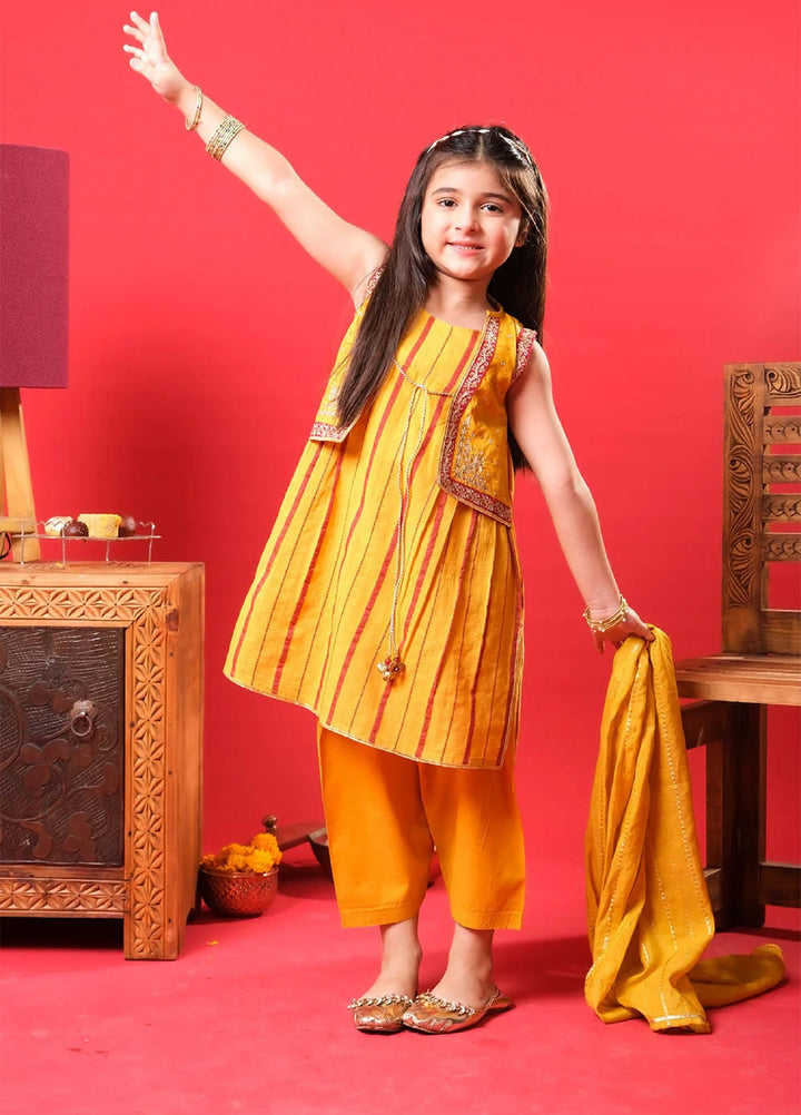 Senorita Girls RTW Solids Cotton 3 Piece Suit KBD-03350 - Casual Collection