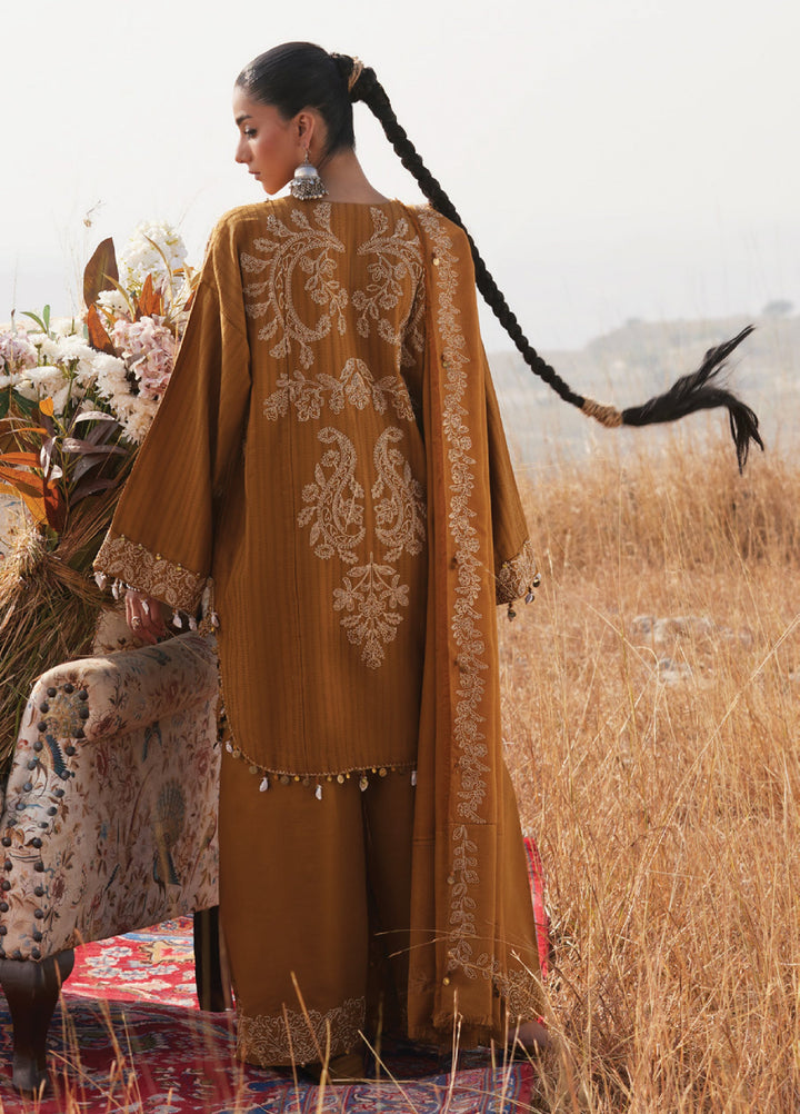 Zaha by Khadija Shah Unstitched Jacquard Embroidered Suits 3 Piece ZL25KW HEER ZW25-10 - Winter Collection