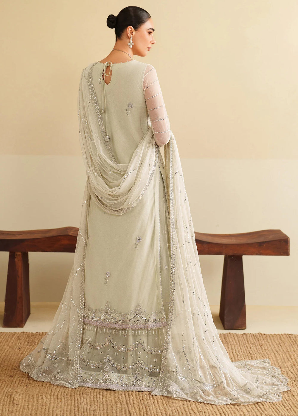 Zarif Unstitched Embroidered Net 3 Piece Suit ZR26UF Roohi RFE-02-Leemah - Festive Collection
