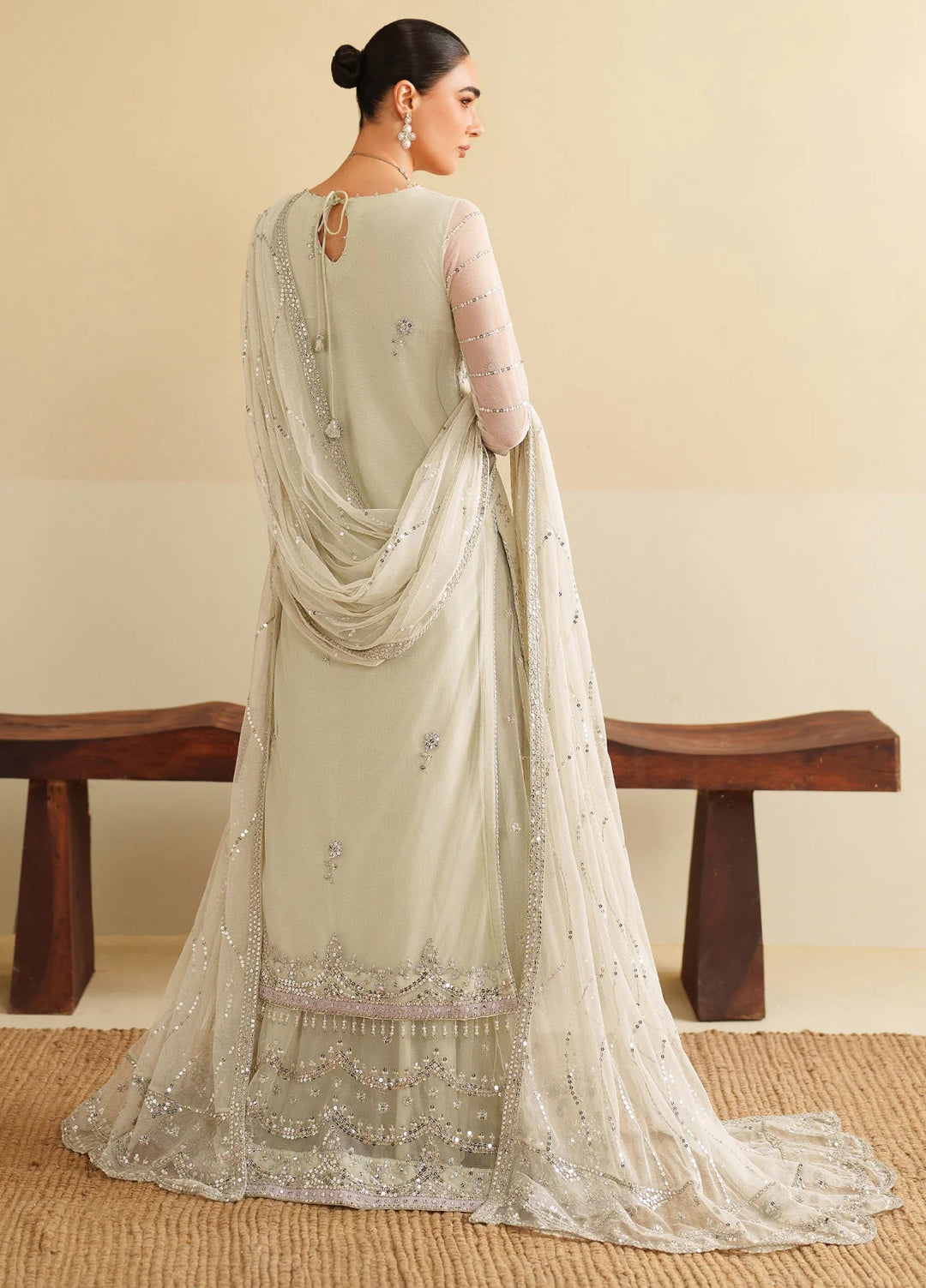 Zarif Unstitched Embroidered Net 3 Piece Suit ZR26UF Roohi RFE-02-Leemah - Festive Collection