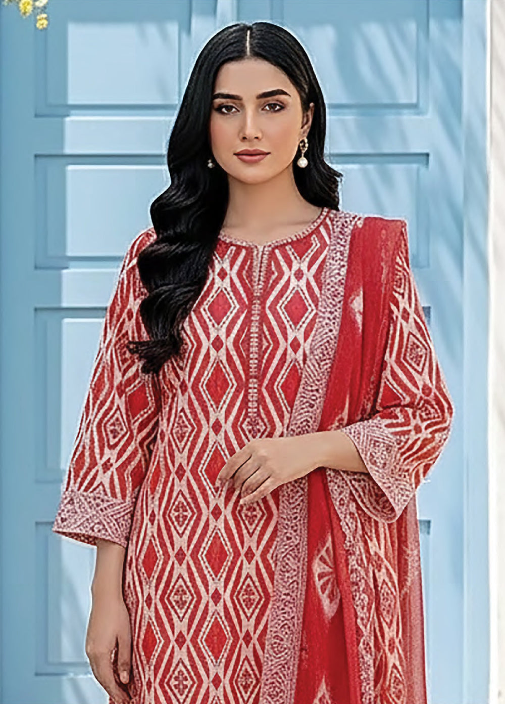 Summer Prints by Lakhany Unstitched Printed Lawn 3 Piece Suit LSM26USP LG-RL-0442 - Summer Collection