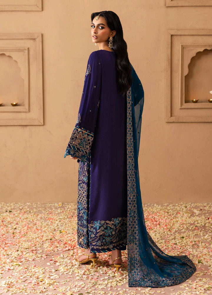Shehrzadi by Emaan Adeel Unstitched Embroidered Chiffon 3 peice EA25SC Dalia - Formals Collection