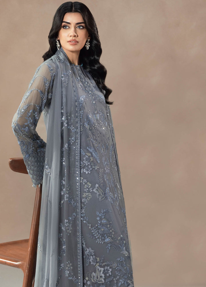 Afsanah by Lavish Premium Unstitched Chiffon Embroidered Suits 3 Piece LV25AC MOONLIT MIST-01 - Festive Collection