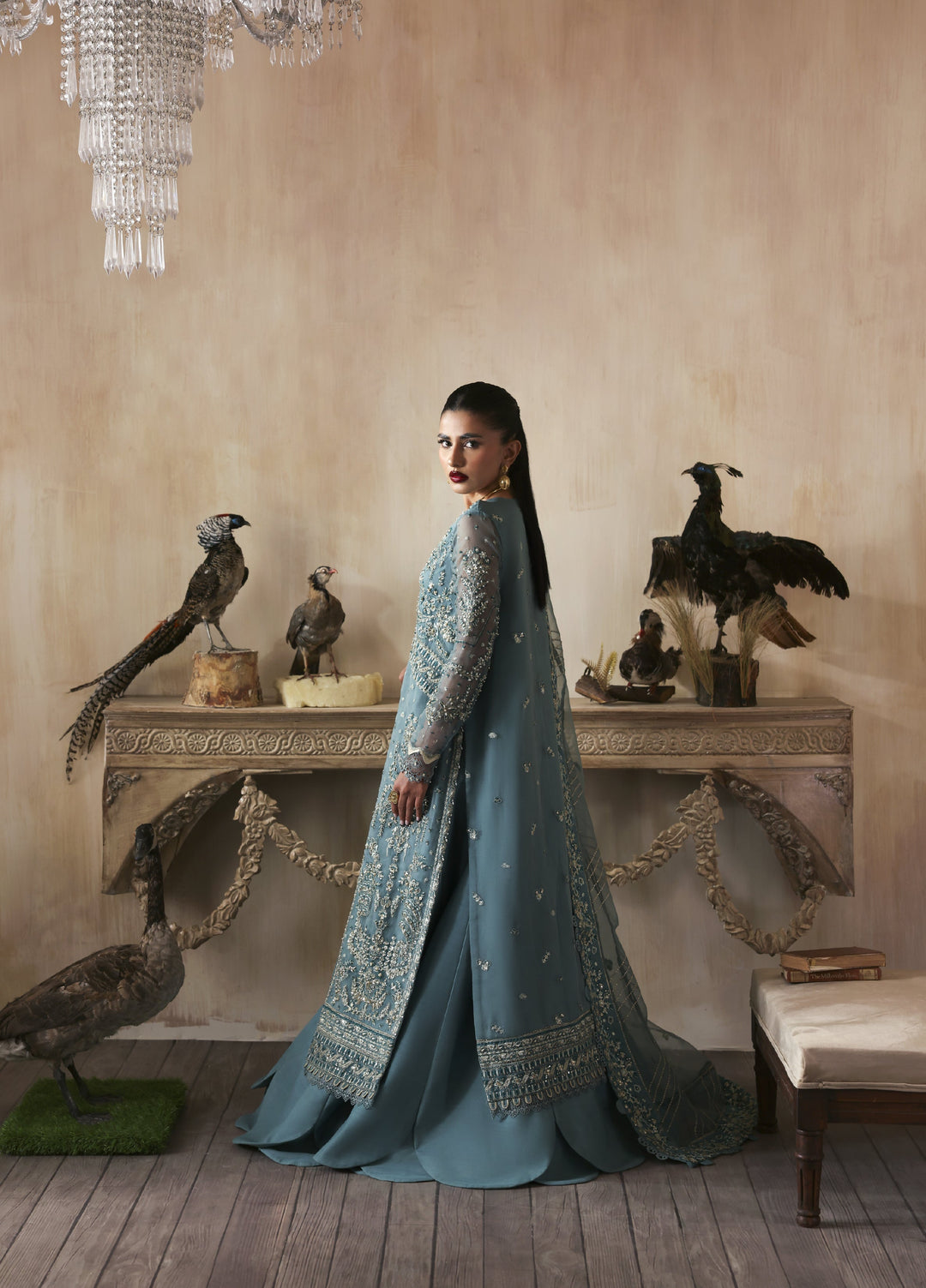 Jahanara by Zarposh Embroidered Organza Suits Unstitched 3 Piece ZP25JF Amyra - Festive Collection